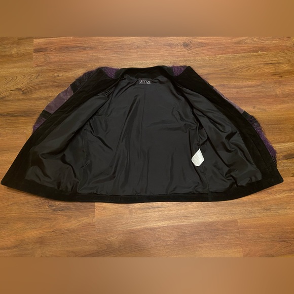 Rare Women's JINX SENIOR Handwoven Wool Suede Designer Jacket Colored - Picture 7 of 13